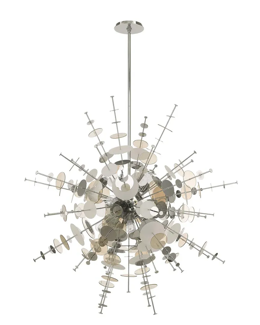 Circulo 12 Light Grand Foyer Pendant Chandelier - Polished Chrome