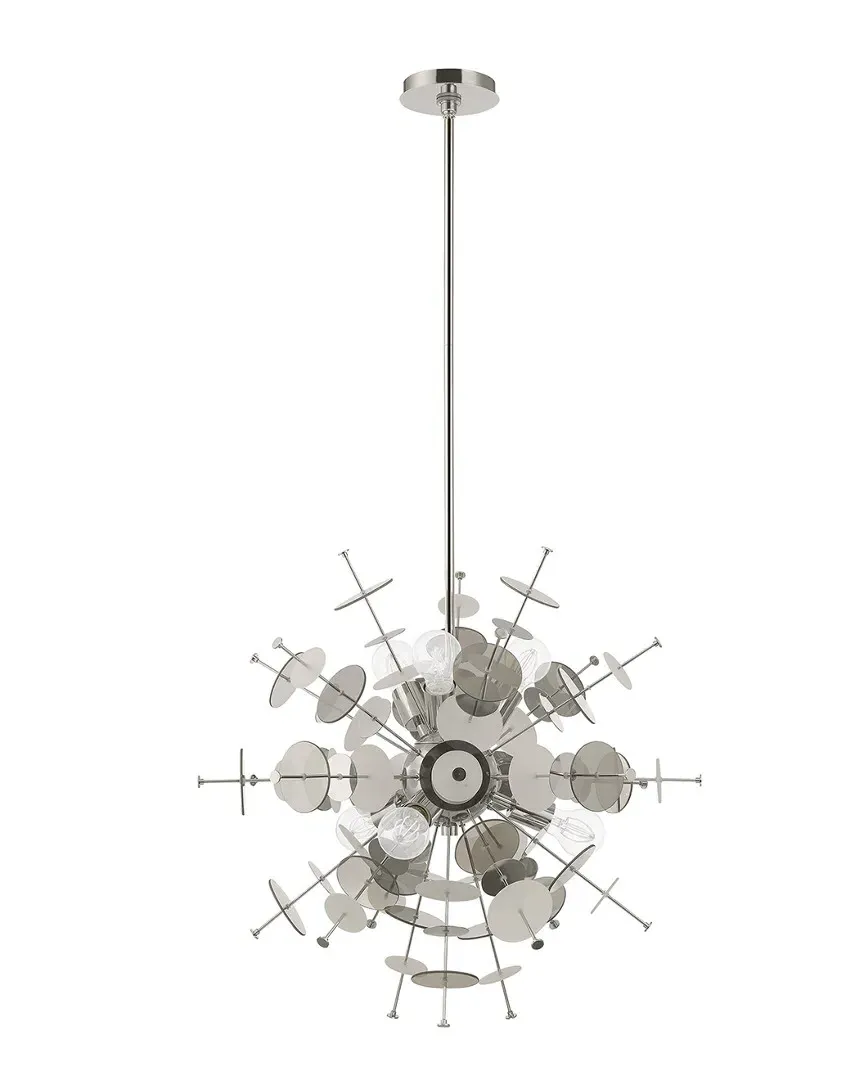Circulo 6 Light Pendant Chandelier - Polished Chrome, Steel image