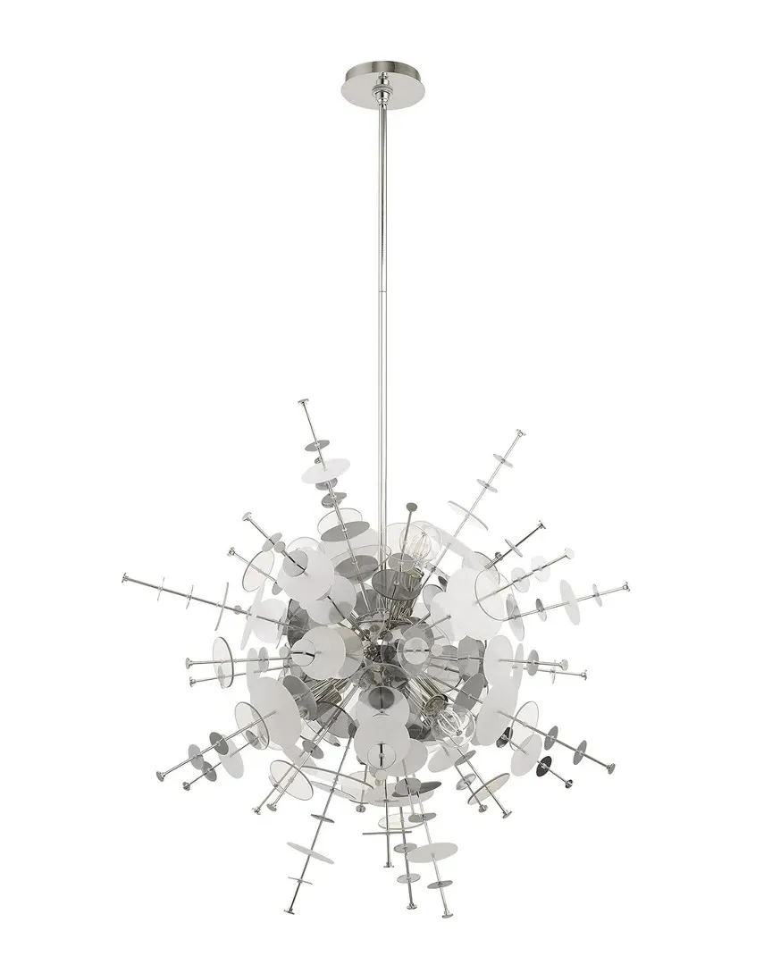 Circulo 6 Light Pendant Chandelier - Polished Chrome, Steel