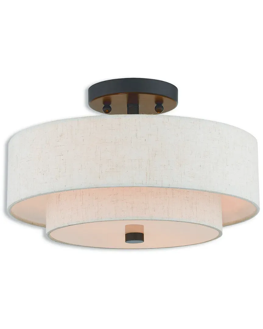 Claremont 2 Light Semi Flush Mount - English Bronze