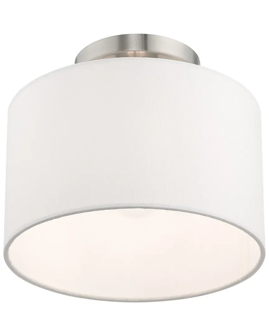 Clark 1 Light Ceiling Mount - Brushed Nickel, Steel