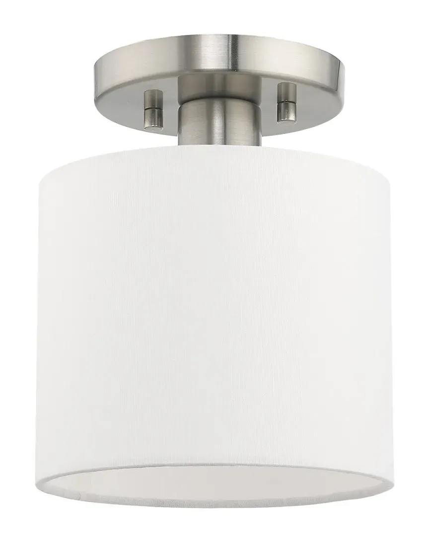 Clark 1 Light Ceiling Mount - Brushed Nickel, Steel image