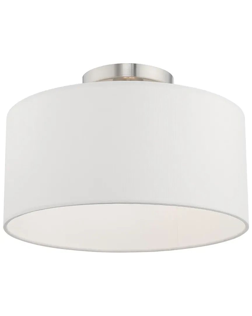 Clark 1 Light Ceiling Mount - Brushed Nickel, Steel