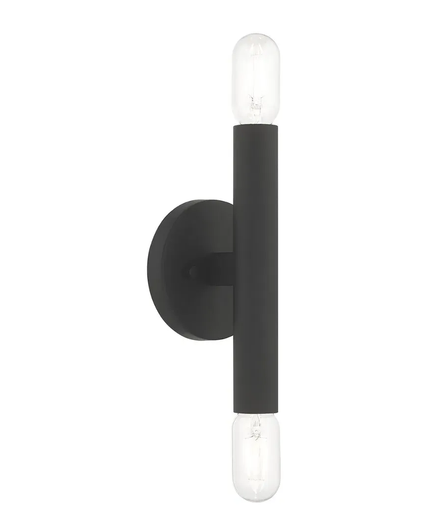 Copenhagen 2 Light ADA Wall Sconce - Black, Steel