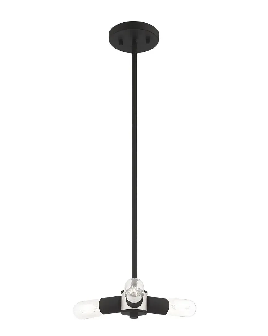 Copenhagen 3 Light Mini Chandelier - Black, Steel