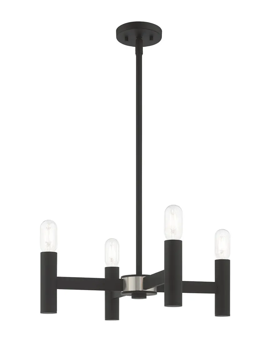 Copenhagen 4 Light Mini Chandelier - Black, Steel