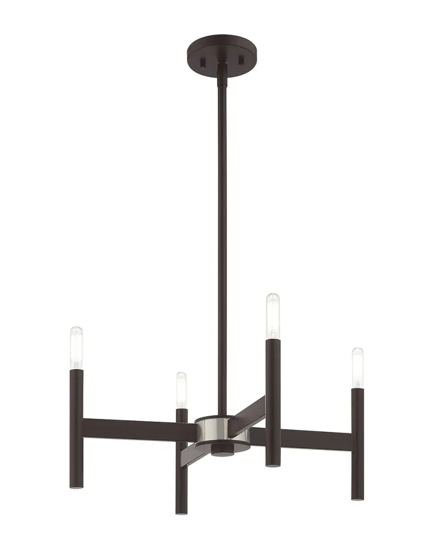Copenhagen 4 Light Mini Chandelier - Bronze, Steel