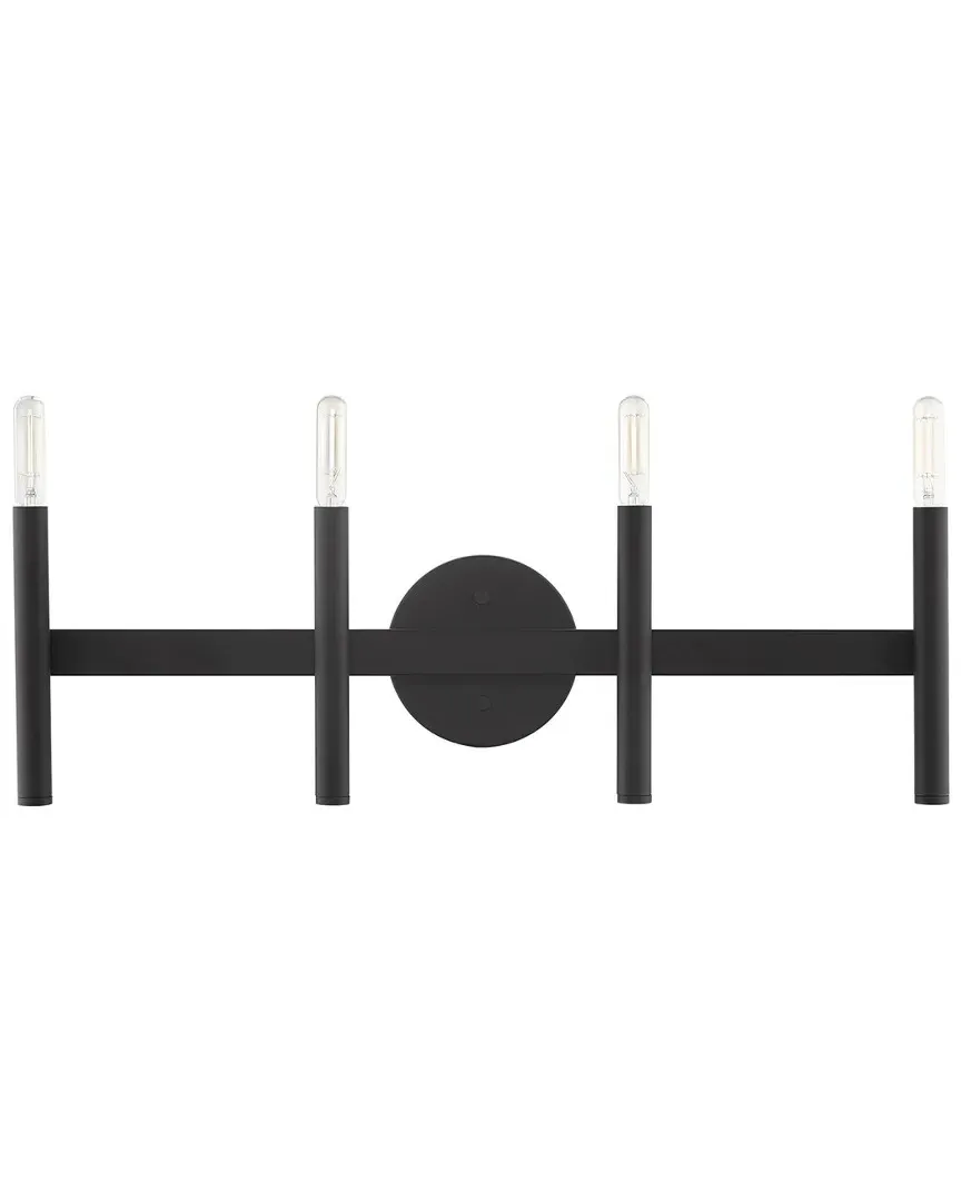 Copenhagen 4-Light Vanity Sconce - Black, Steel image
