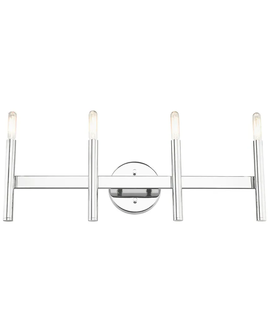 Copenhagen 4-Light Vanity Sconce - Chrome, Steel