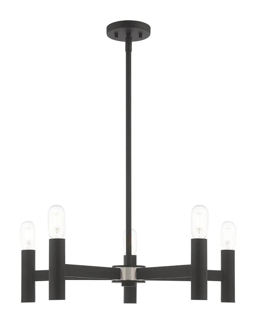 Copenhagen 5 Light Chandelier - Black, Steel image