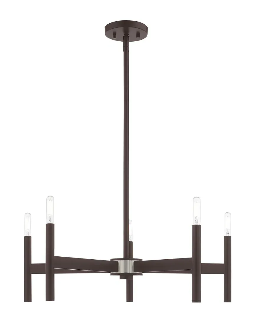Copenhagen 5 Light Chandelier - Bronze, Steel