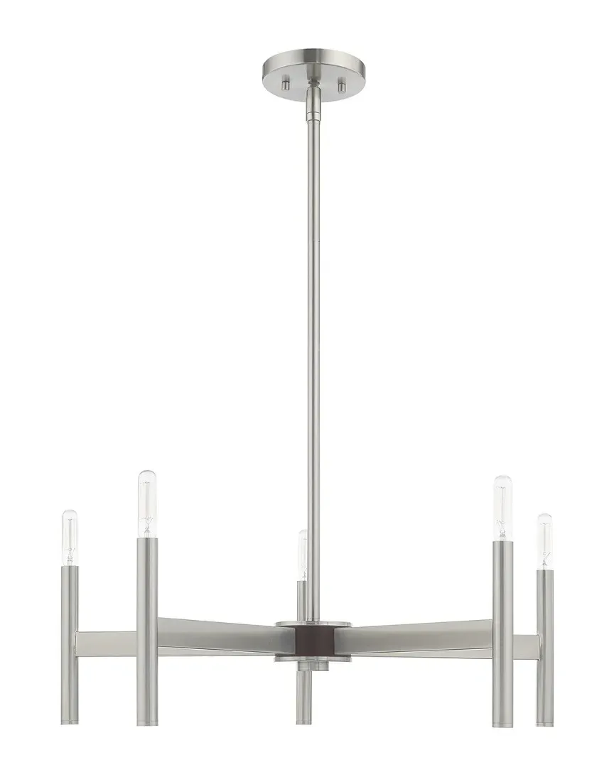 Copenhagen 5 Light Chandelier - Brushed Nickel, Steel