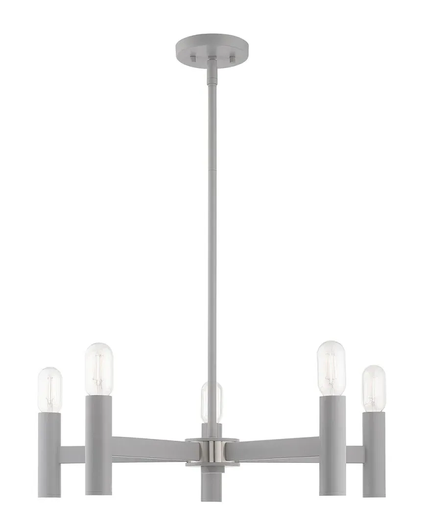 Copenhagen 5 Light Chandelier - Nordic Gray, Steel