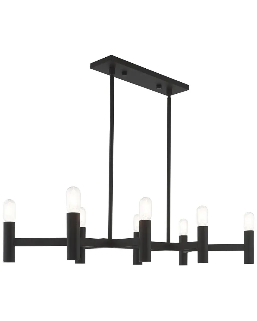 Copenhagen 8 Light Linear Chandelier - Black, Steel image