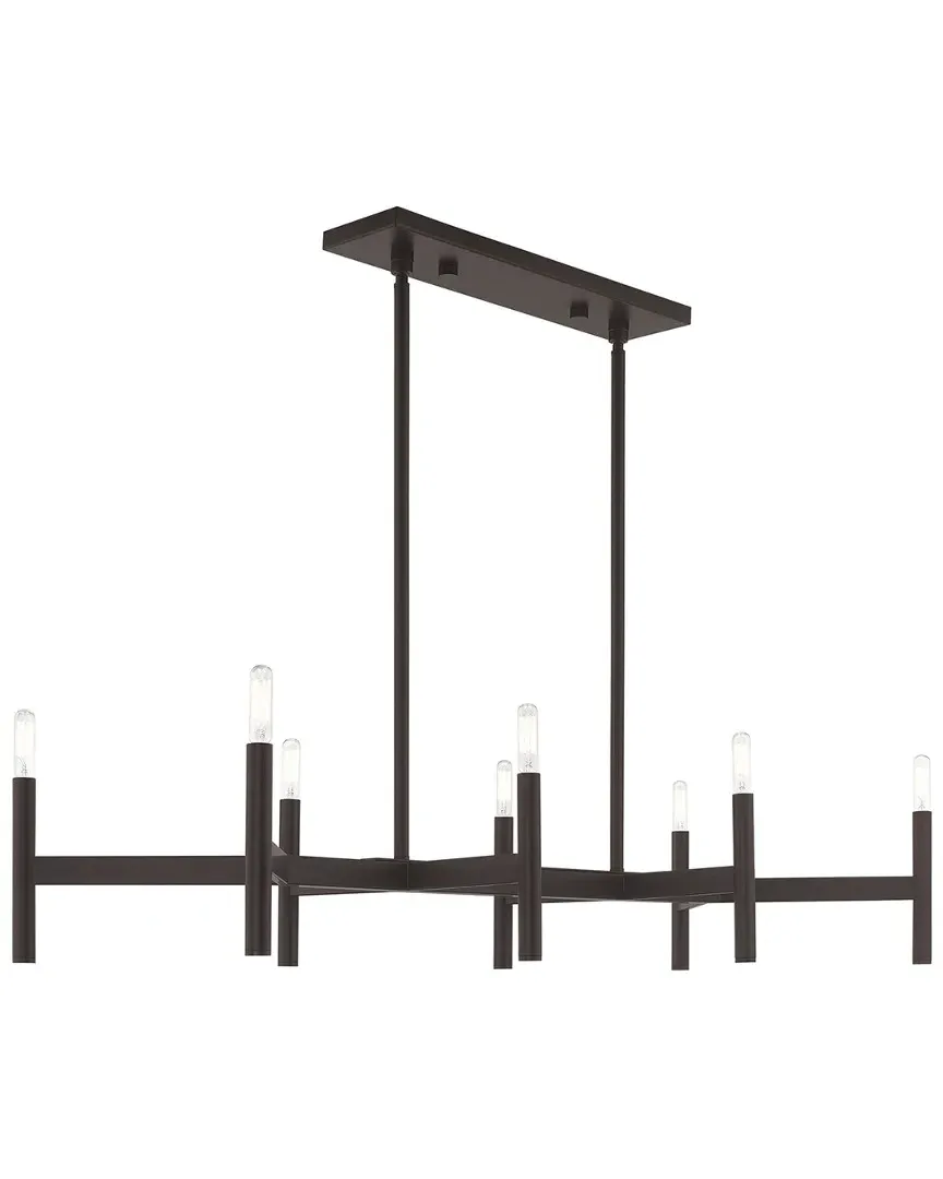 Copenhagen 8 Light Linear Chandelier - Bronze, Steel image