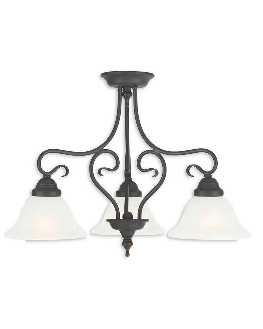 Coronado 3-Light Chandelier - Bronze, Steel