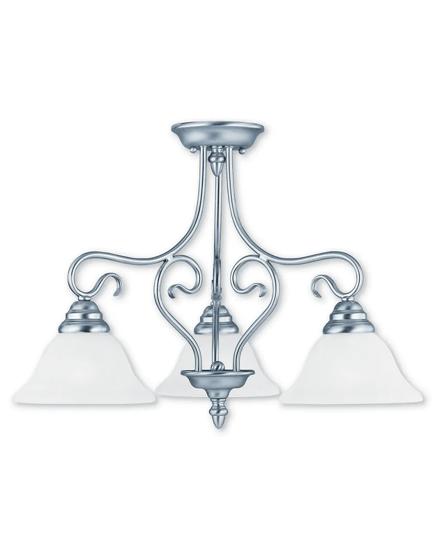 Coronado 3-Light Chandelier - Brushed Nickel, Steel