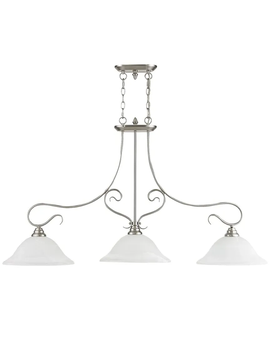 Coronado 3-Light Island Chandelier - Brushed Nickel, Steel image