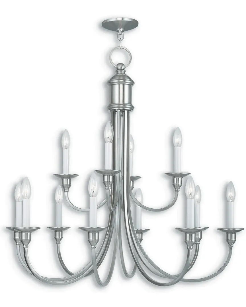 Cranford 12-Light Chandelier - Brushed Nickel, Steel
