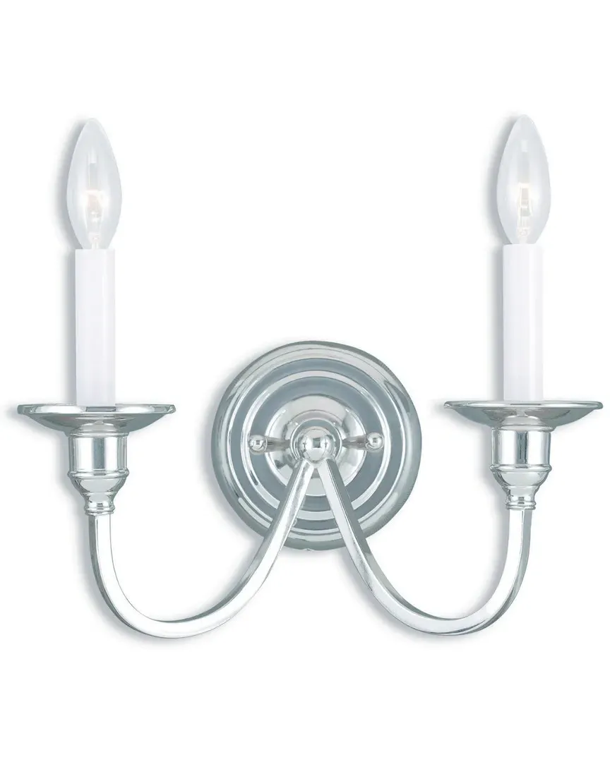 Cranford 2-Light Wall Sconce - Polished Nickel, Steel