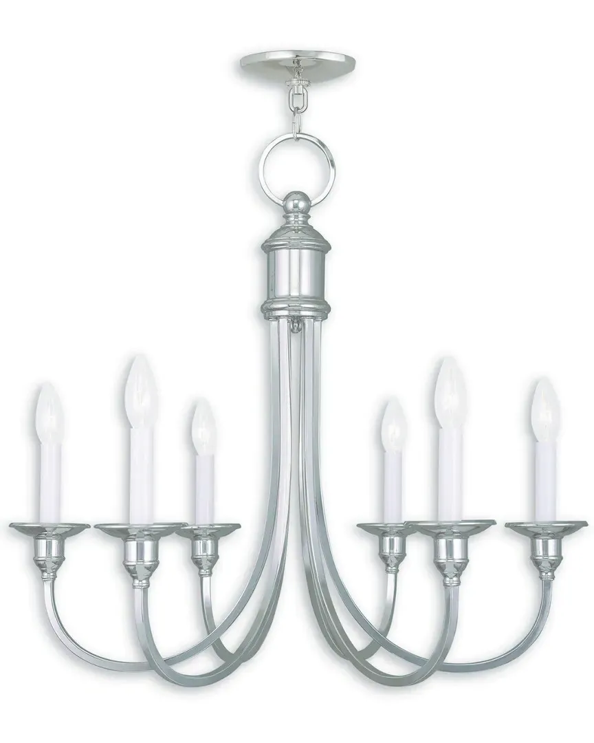 Cranford 6 Light Chandelier - Polished Nickel, Steel image