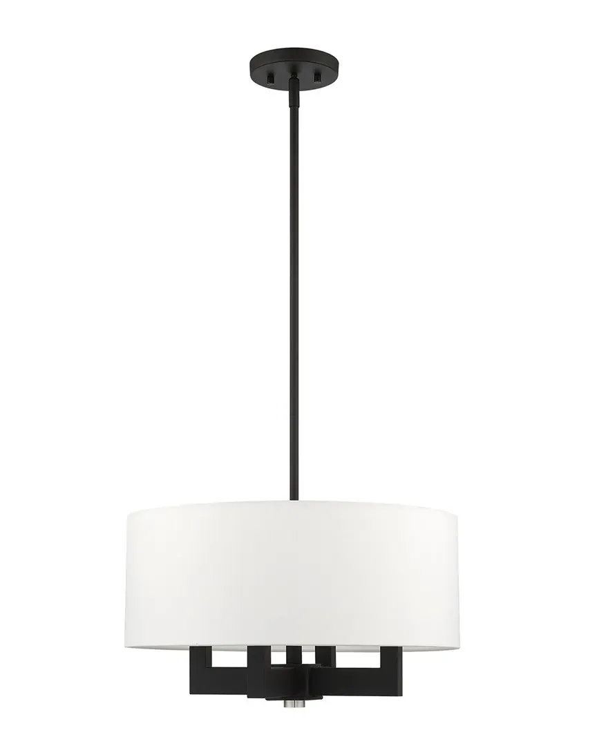 Cresthaven 4-Light Chandelier - Black, Steel