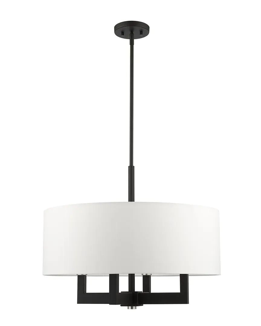 Cresthaven 4-Light Chandelier - Black, Steel