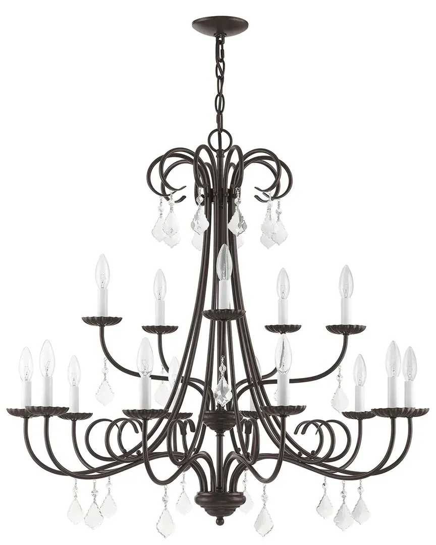 Daphne 15-Light Foyer Chandelier - English Bronze, Steel image