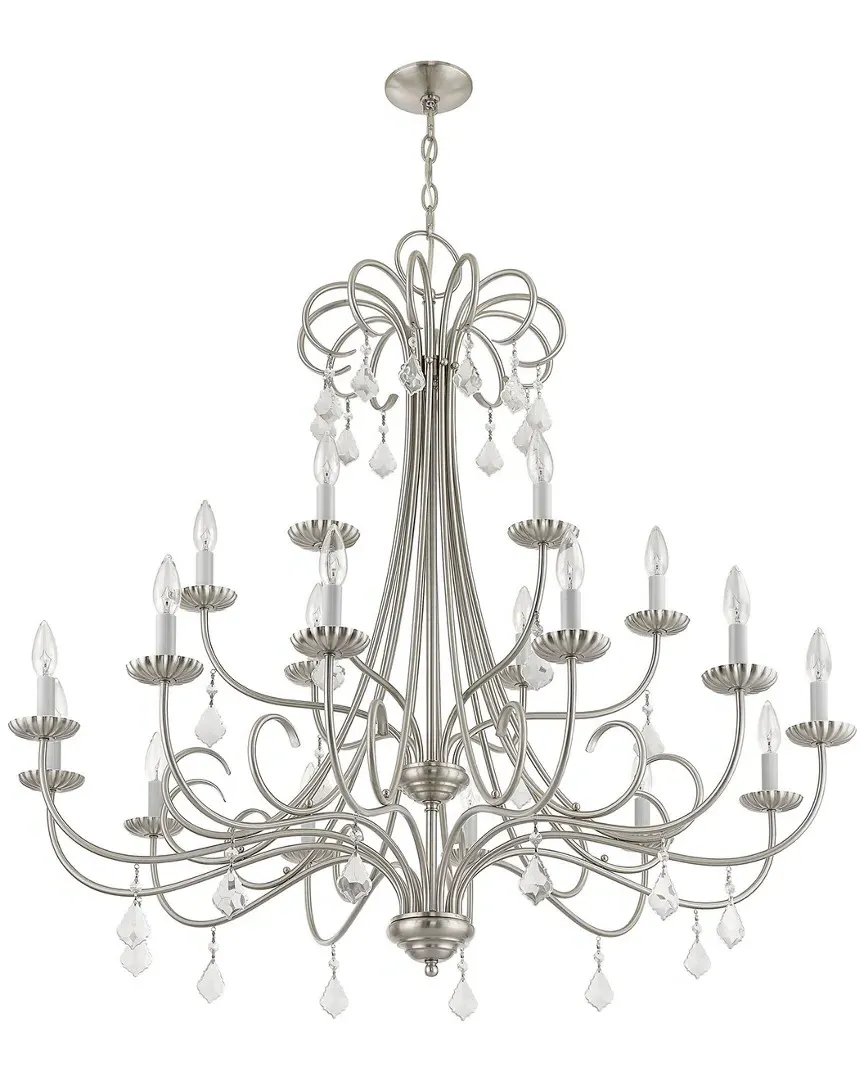 Daphne 18 Light Foyer Chandelier - Brushed Nickel, Steel image