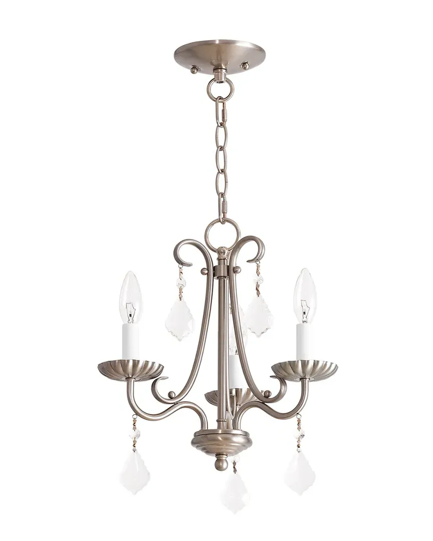 Daphne 3-Light Mini Chandelier - Brushed Nickel, Steel image