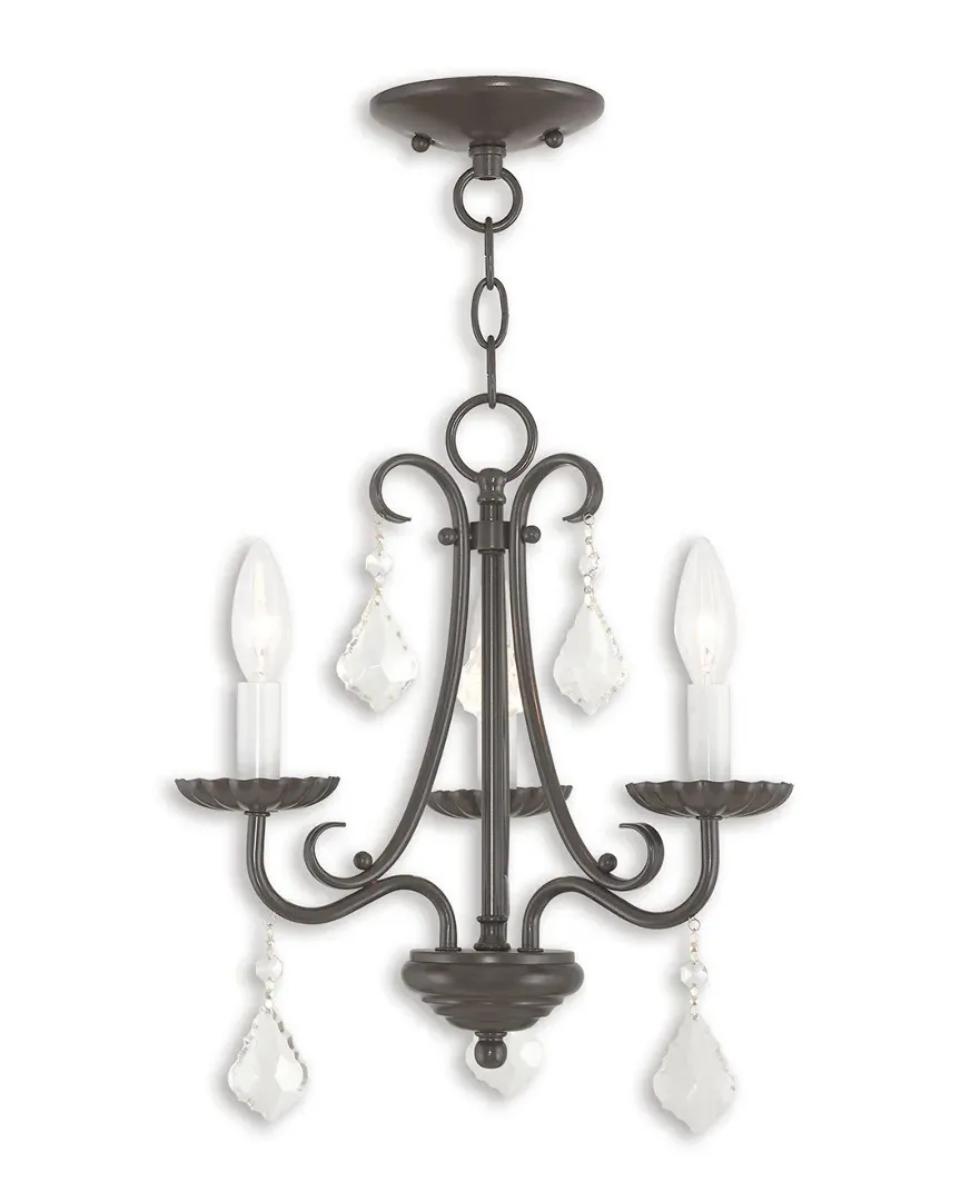 Daphne 3-Light Mini Chandelier - English Bronze, Steel