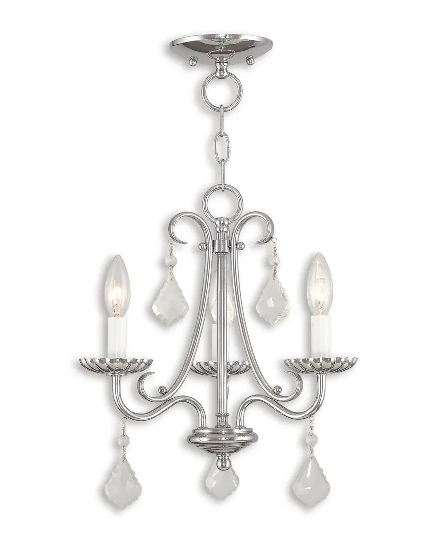Daphne 3-Light Mini Chandelier - Polished Chrome, Steel
