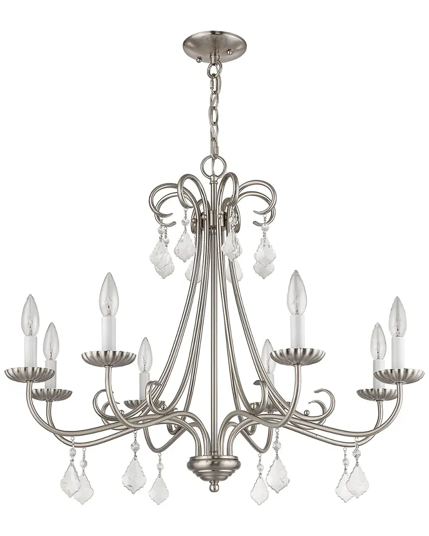 Daphne 8-Light Chandelier - Brushed Nickel, Steel
