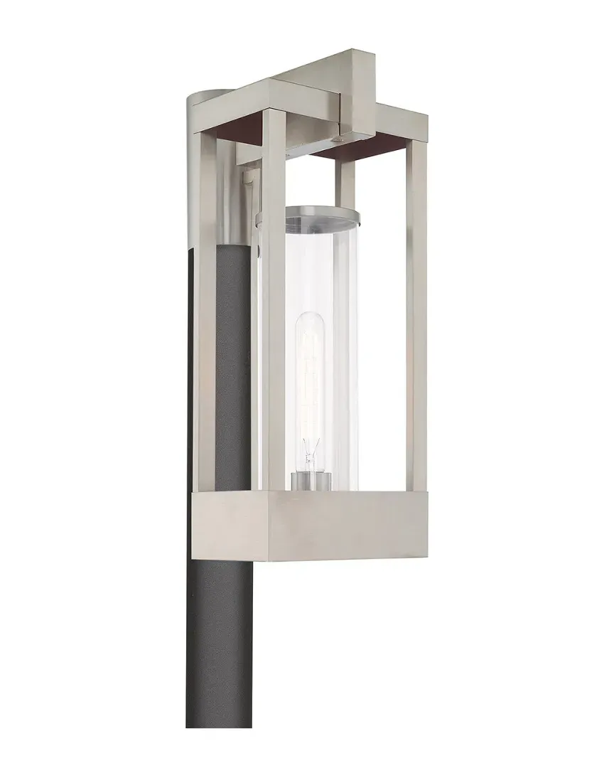 Delancey 1-Light Outdoor Post Top Lantern - Brushed Nickel