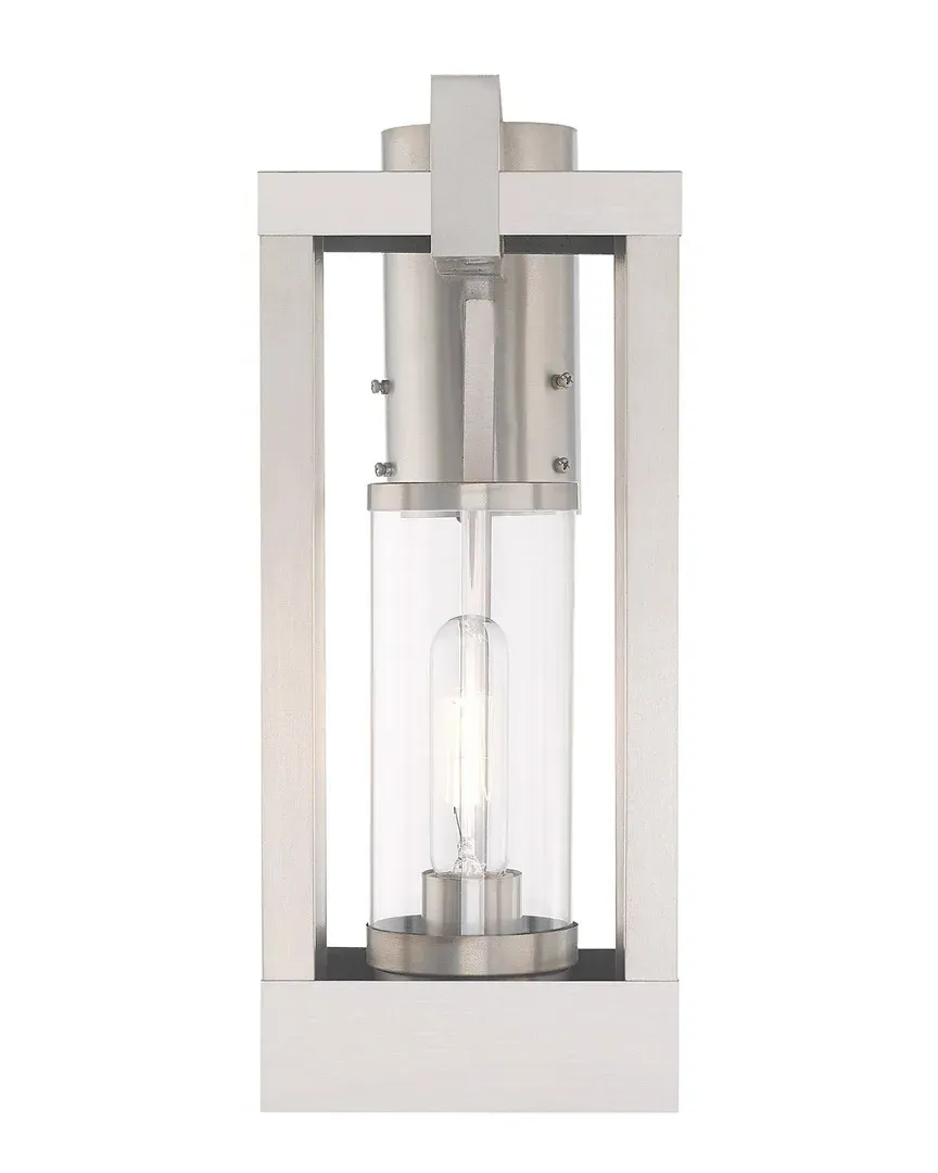Delancey Outdoor Post Top Lantern - Brushed Nickel, Brass image