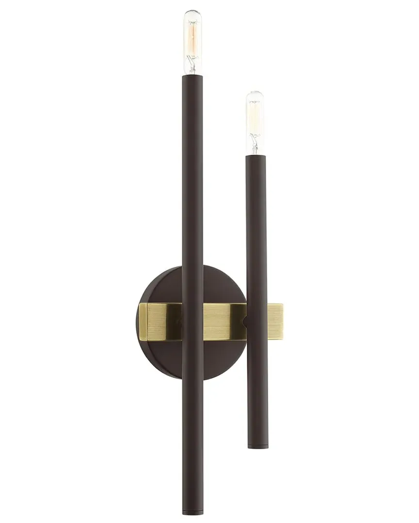 Denmark 2-Light Sconce - Bronze, Steel