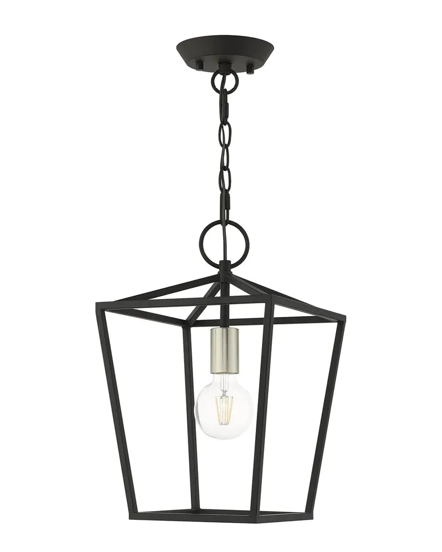 Devonshire 1-Light Convertible Semi Flush Lantern - Black