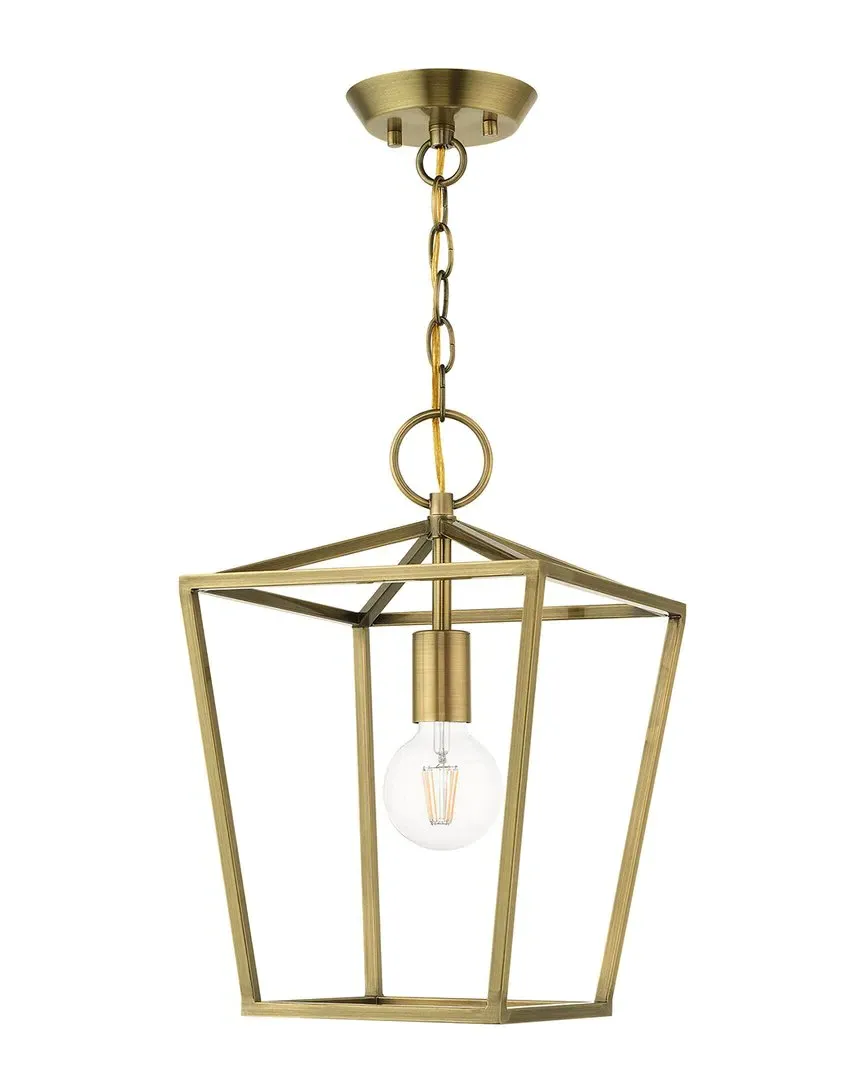 Devonshire 1-Light Semi Flush Lantern - Antique Brass image