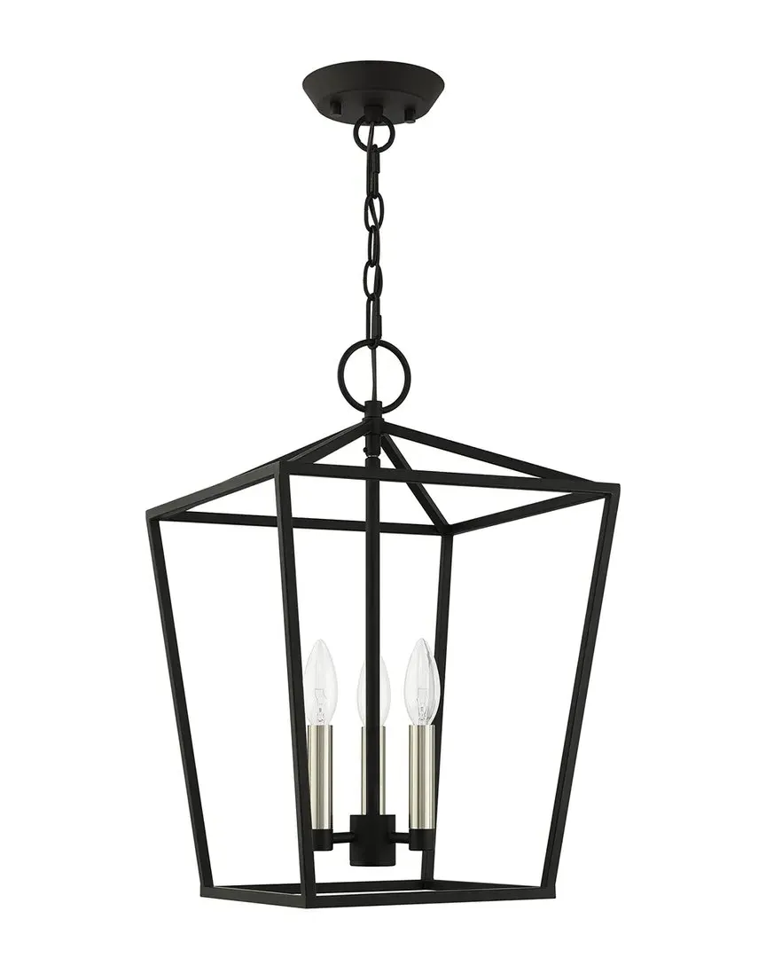 Devonshire 3-Light Convertible Semi Flush Lantern - Black