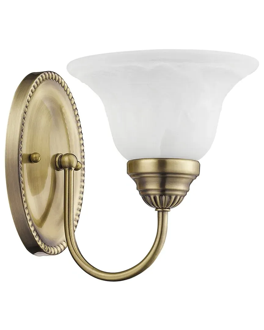 Edgemont 1-Light Bath Wall Sconce - Antique Brass, Steel image
