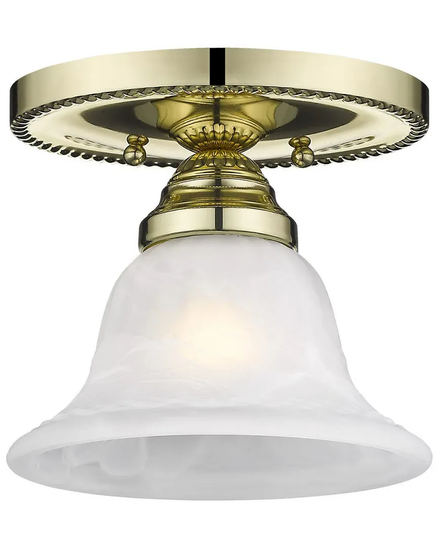 Edgemont 1-Light Ceiling Mount - Polished Brass, Steel image