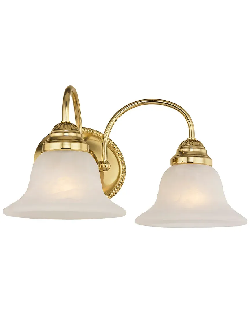 Edgemont 2-Light Bath Light - Polished Brass, Steel