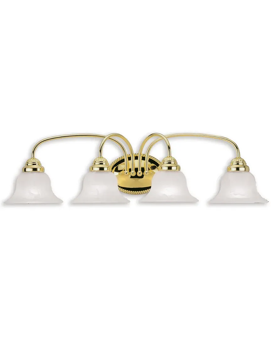 Edgemont 4-Light Bath Light - Polished Brass, Steel