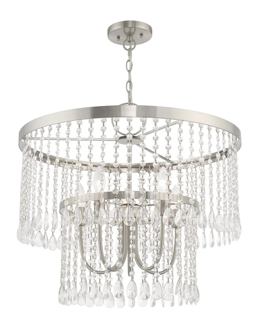 Elizabeth 5 Light Pendant Chandelier - Brushed Nickel, Steel