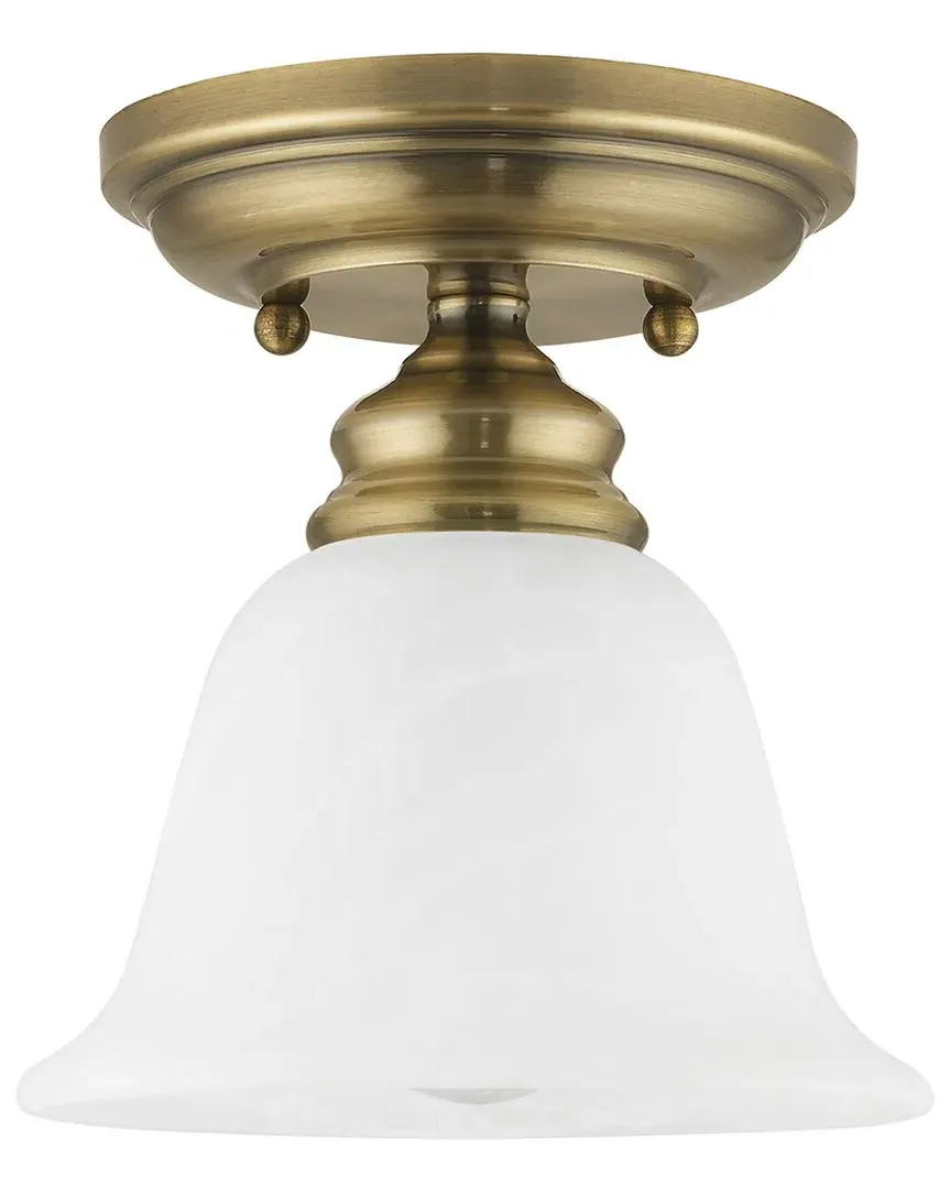 Essex 1-Light Ceiling Mount - Antique Brass, Steel