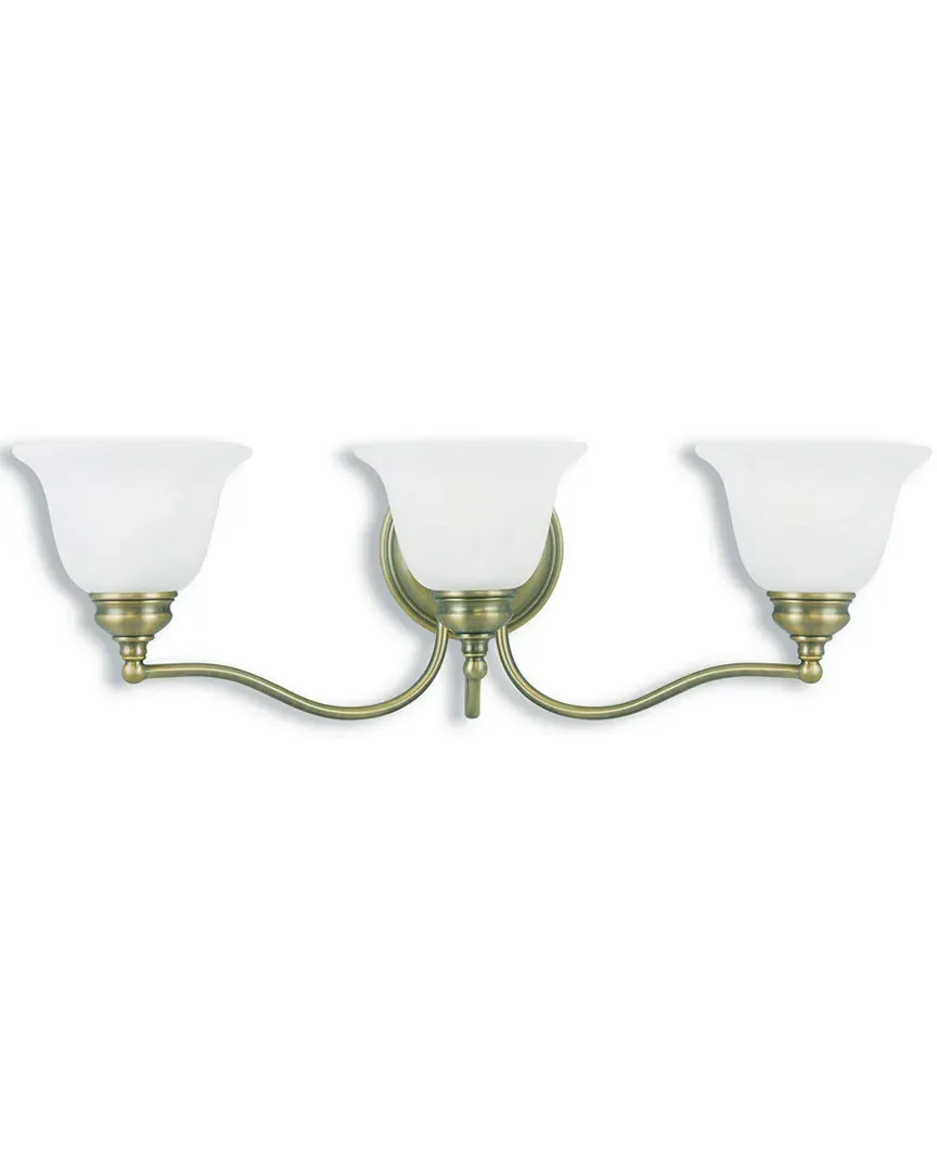 Essex 3-Light Bath Light - Antique Brass, Steel