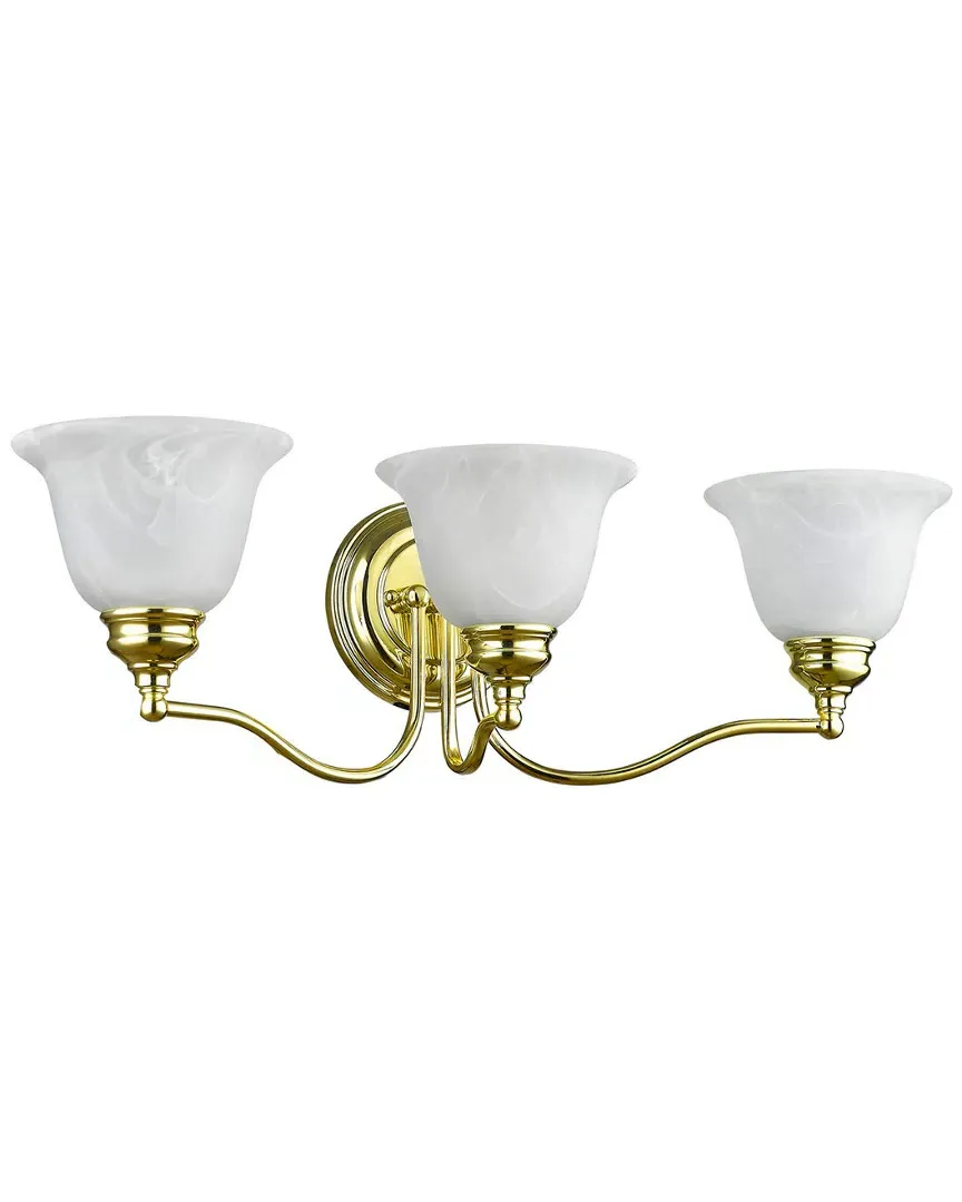 Essex 3-Light Bath Light - Polished Brass, Steel