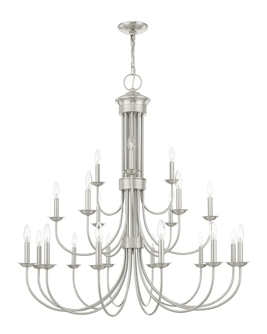 Estate 21-Light Chandelier - Brushed Nickel, Steel