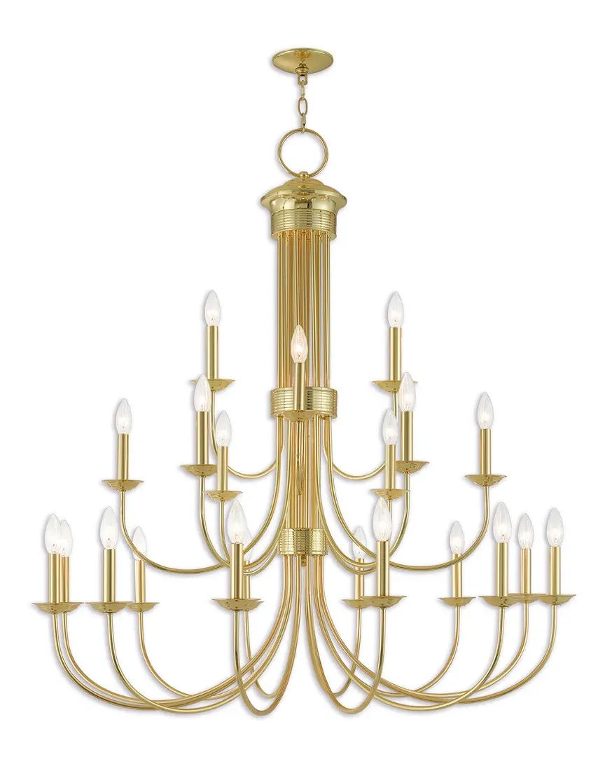 Estate 21-Light Foyer Chandelier - Polished Brass image