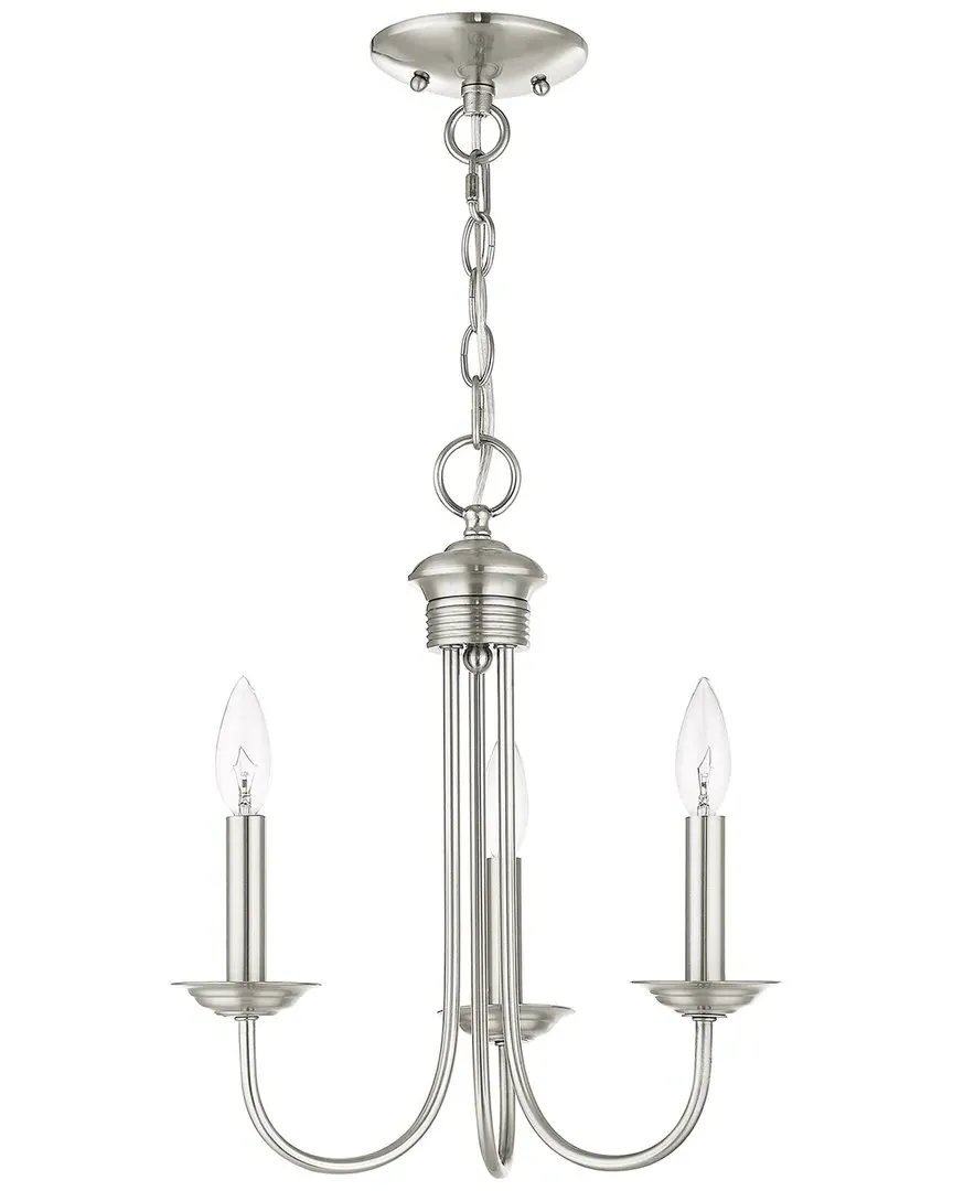 Estate 3 Light Chandelier - Brushed Nickel, Steel image